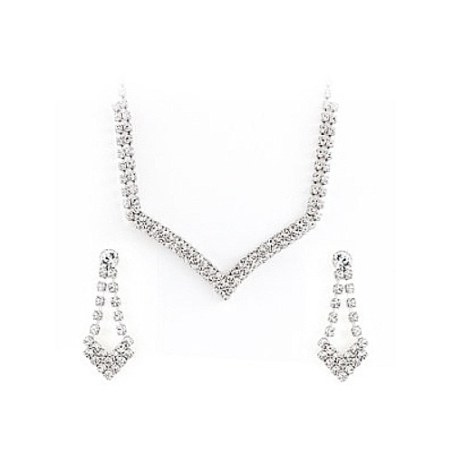 ネックレス ブライダル ネックレス パーティー ネックレス ウエディング クリスタルラインストーン 4,720円