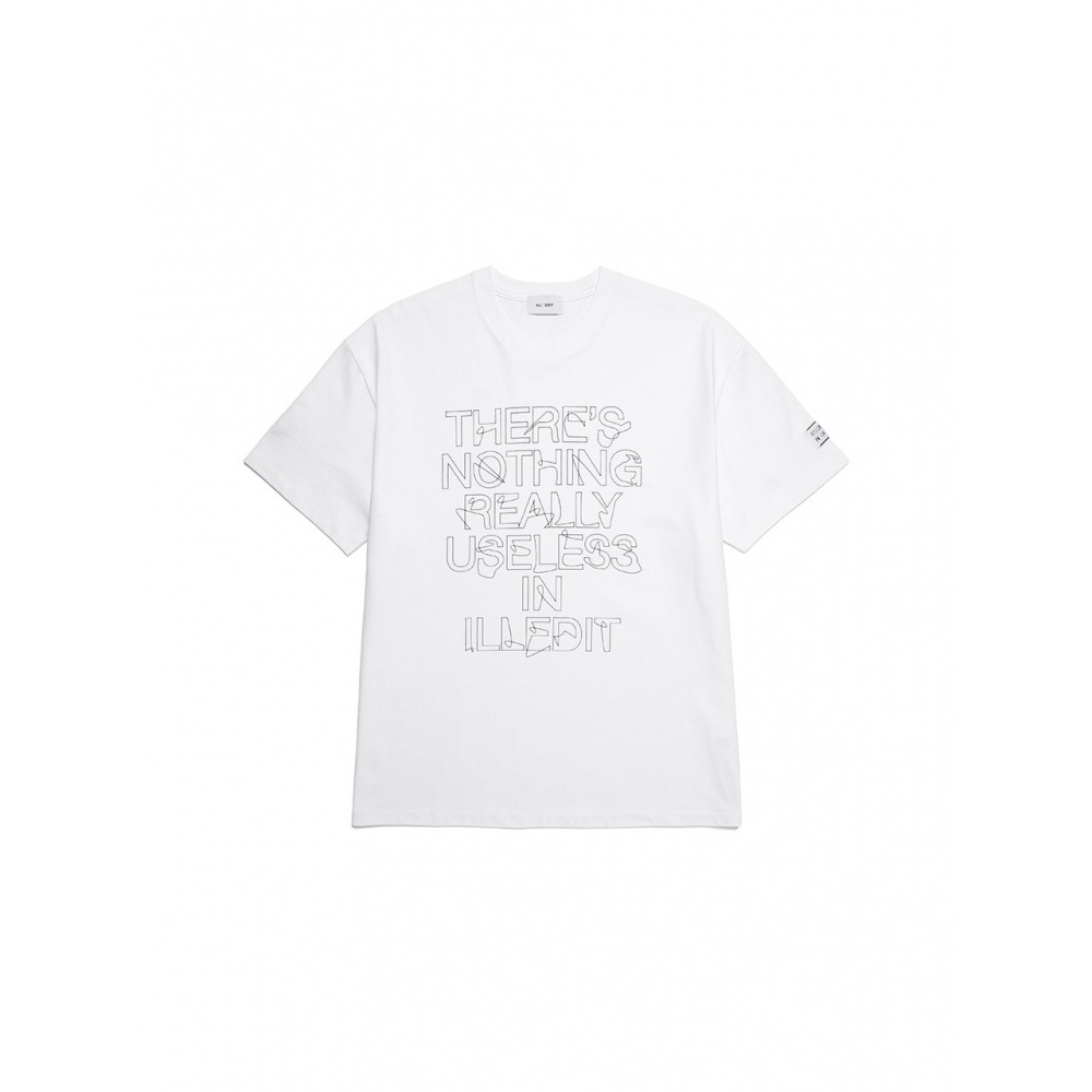 ILLEDIT プライスタグポイント Tシャツホワイト