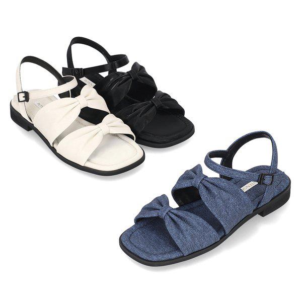 【シークレット特価】インテンス女性リボンフラットサンダル2cm LCWW44I426