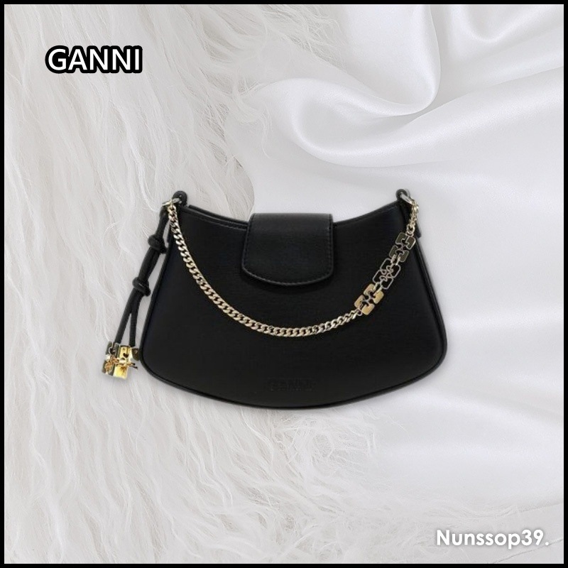 GANNI A6013 099 CHAIN SHOULDER BAG