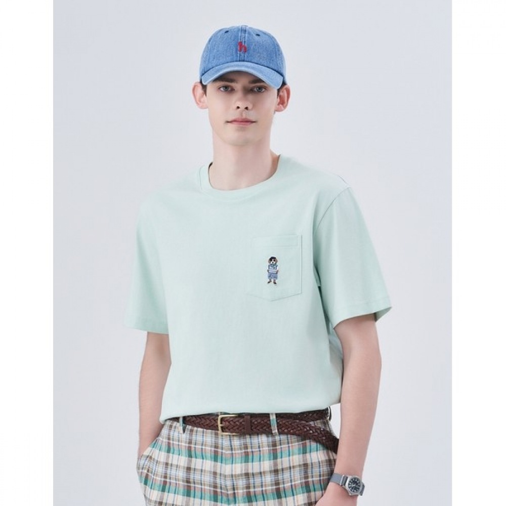 (ヘッジズ) 24SS ミントポケットコットンクルーネックショートスリーブ HZTS4B753T1