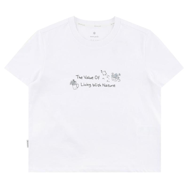 女性エアロクールクロップレタリング半袖Tシャツ S26MWFTS25 WH