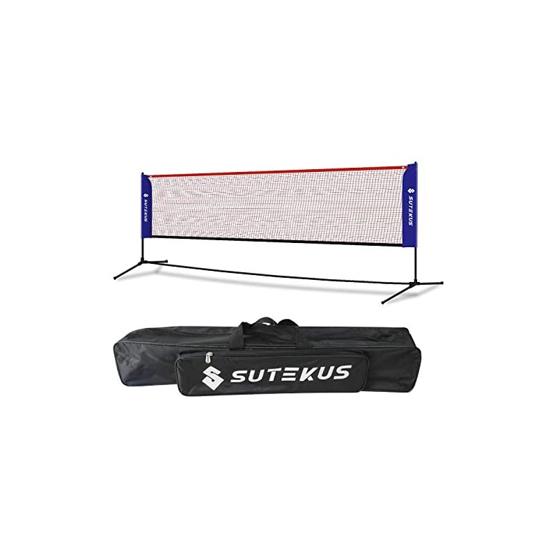 バドミントンスタンド＆ネット セット 幅3メートル 一体式 収納バッグ付き