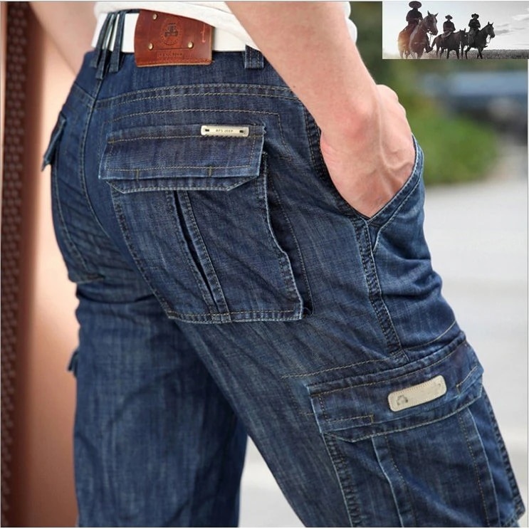 新品登場 スリムテーパード デニム ポケット メンズ カーゴジーンズ デニムパンツ カーゴパンツ デニムパンツ デニム ストレッチ 大きいサイズ 春 夏 秋