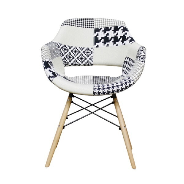 後藤家具物産 CC-FR-MT モノトーン フィンリー パッチワークデザインチェアー メーカー直送