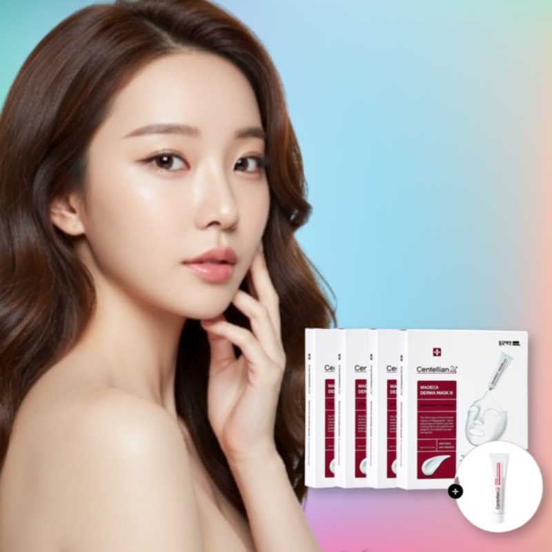 センテリアン24 マデカ ダーママスク3 インテンシブ フォーミュラ 10枚 x 4箱 + アイクリーム 15ml / 1日 1パックツボクサエキステカ低刺激美白 弾力 水分 肌バリア 保湿に