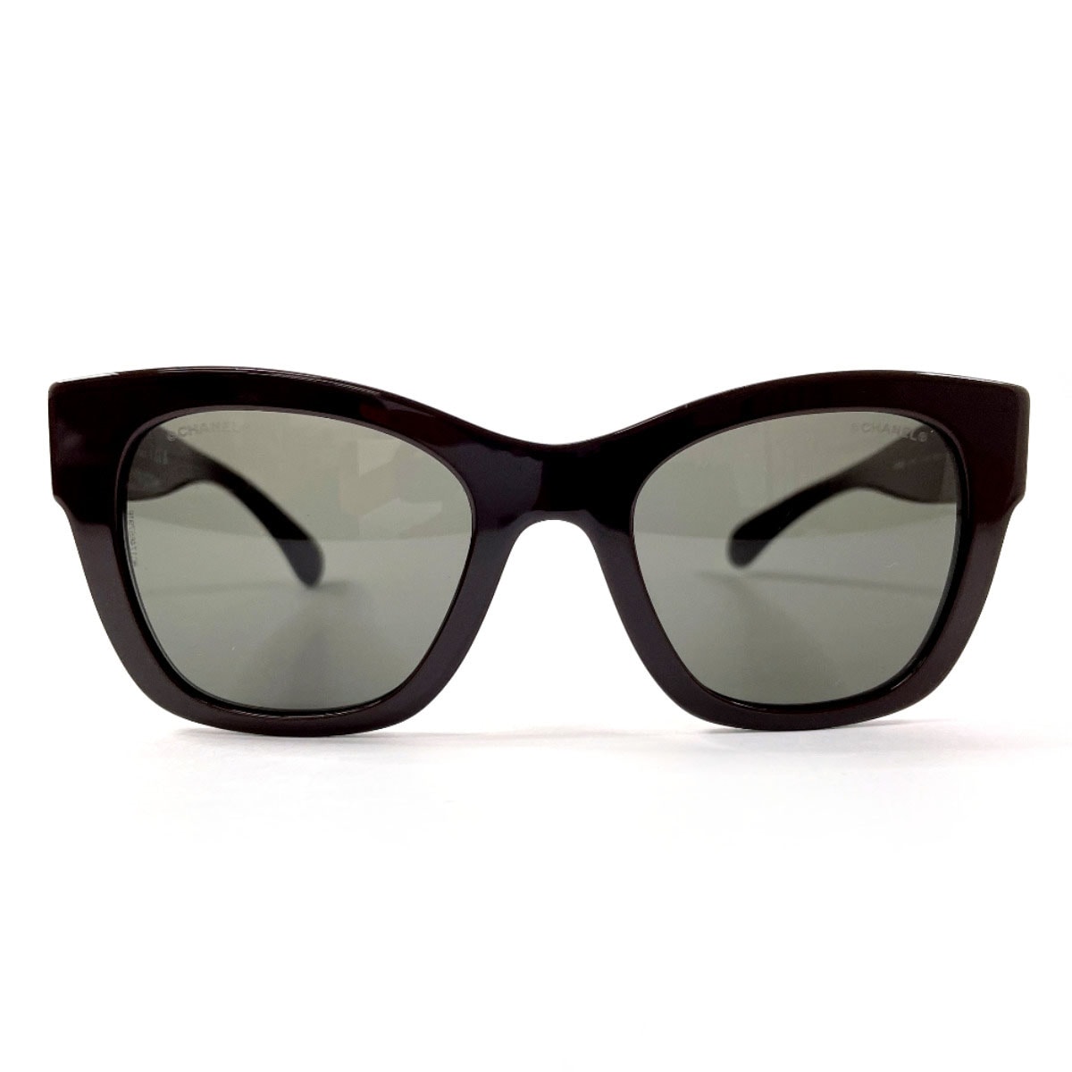 5478-A ココマーク ハート サングラス ブラウン 合成樹脂 レディース