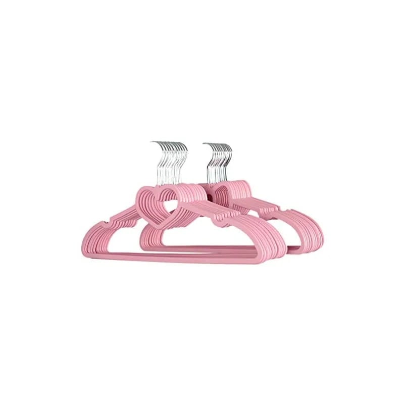 即納ledmomo 洗濯ハンガー 物干しハンガー 型崩れしないハンガー 滑らないハンガー ピンクハート