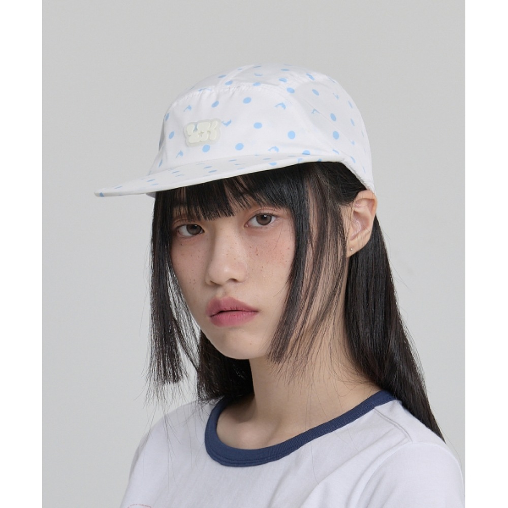 WAIKEI ドルフィンドットダックキャップホワイト