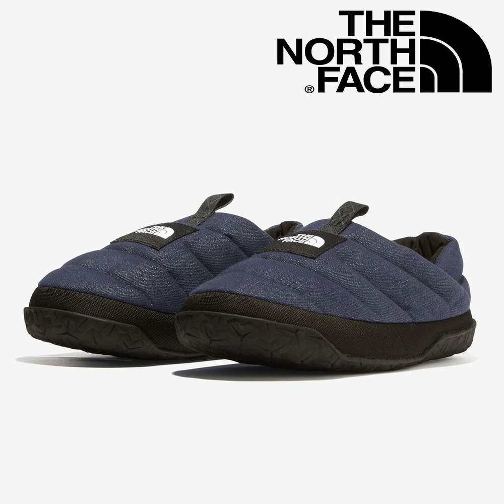 グランドセールザ ノースフェイス スリッポン メンズ ヌプシ ミュール デニム NF02372 DK the north face 2023秋冬 Nuptse Mule Denim サボ クロッグ 防寒 撥水 室内大特価