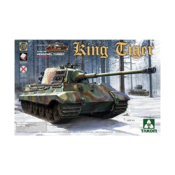 TAKOM 2073Model Kit WWII German Heavy Tank SD. KFZ. 182King Tiger Henschel Turret with Interior 並行