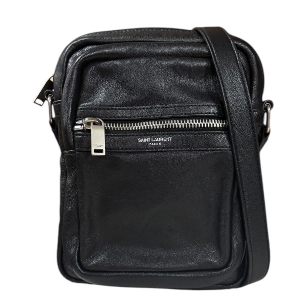 サンローラン ショルダーバッグ レザー 581700-0520 ブラック SAINT LAURENT 中古