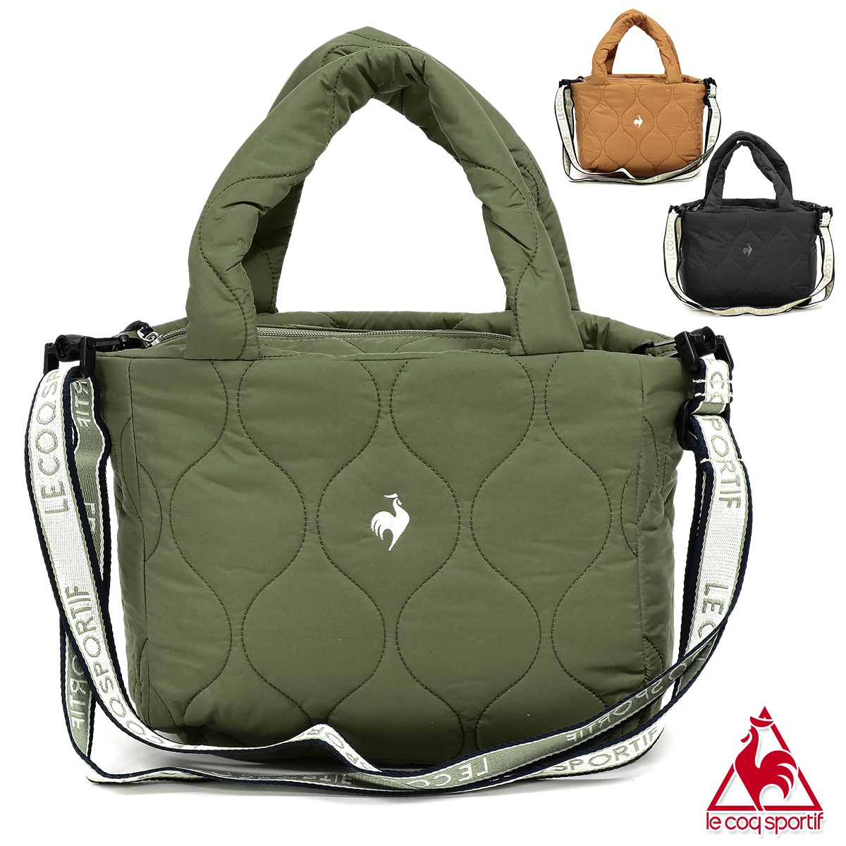 ２ウェイ キルティング ミニ トート レディース/女性用 トートバッグ/ショルダー ブラック/カーキ/ブラウン QMAWJA53