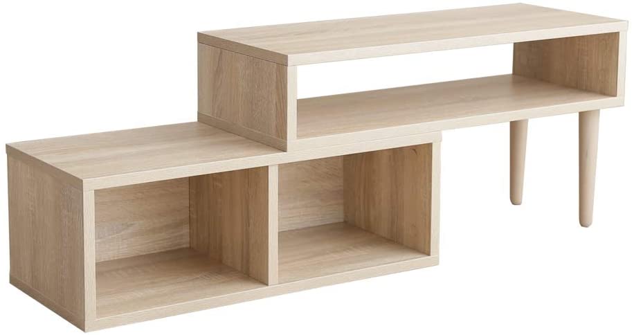 伸縮型テレビボード テレビ台 TV台 TVボード ローボード 伸縮 コーナー 収納 ナチュラル 6,475円