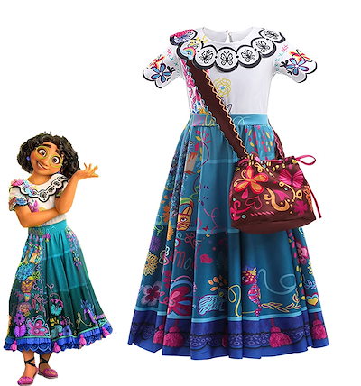 ミラベルと魔法だらけの家　大人　コスプレ　ウィッグ付き Amazon.co.jp: ミラベル コスプレ 衣装 ワンピース 眼鏡、耳飾り