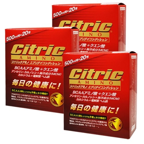 Qoo10最安値挑戦 シトリックアミノ エブリデイコンディション 120g(6g×20包)×3箱