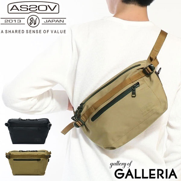 アッソブ ウエストバッグ AS2OV ボディバッグ WATER PROOF CORDURA 305D ウォータープルーフ ワンショルダー FANNY PACK メンズ レディース 141607