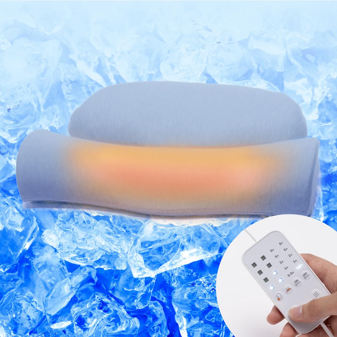 ホッとする枕 PLUS クールブルー(冷感素材) 枕 ピロー 首 肩 冷感 ひんやり 夏 温まる 温める ほっと 暖かい ホット 母の日 冷え性 安心 寒い 冬 快眠 安眠 温め グッズ 寝具