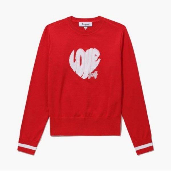 ゴルフTシャツ KQF GQ122LKP11-VIRE 女性ワンポイント ラウンドセーター VIVA RED