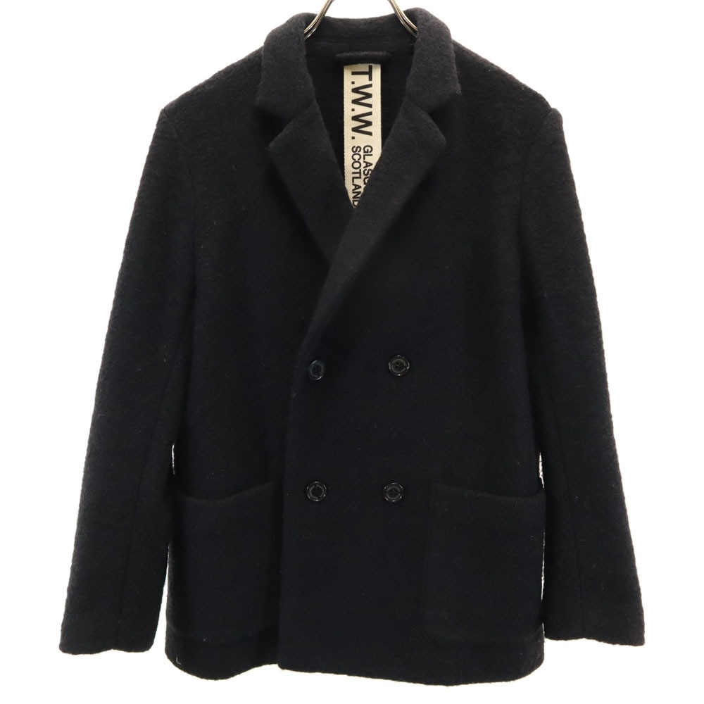 ショート ウールコート XS ブラック メンズ