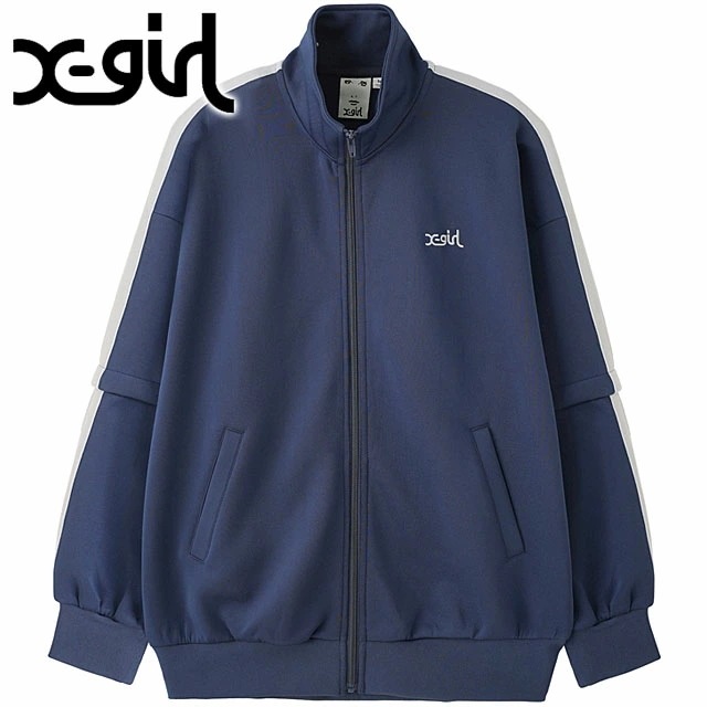 ツーウェイ ジャージトラックジャケット [105243012006] 2WAY JERSEY TRACK JACKET レディース トップス トラックトップ ブルゾン 袖取り外し可能 NAVY