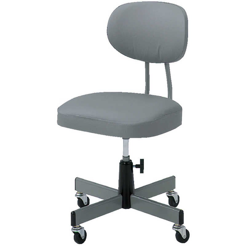 トラスコ中山　事務椅子 ビニールレザー張り グレー　T-80 11,673円