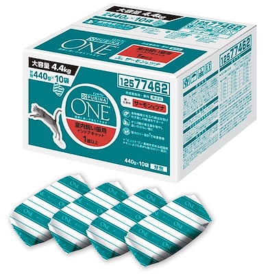 他サイト： キャット ドライ　室内飼い猫用　インドアキャットサーモン&ツナ 4.4ｋｇ(440g×10袋入)の商品画像