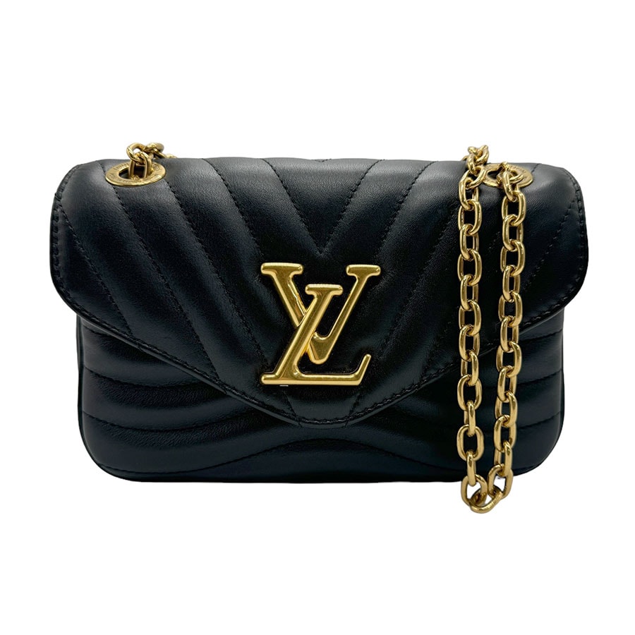 ルイ ヴィトン LOUIS VUITTON ショルダーバッグ ニューウェーブ チェーンバッグ PM レザー ブラック ゴールド レディース M20687 z2066