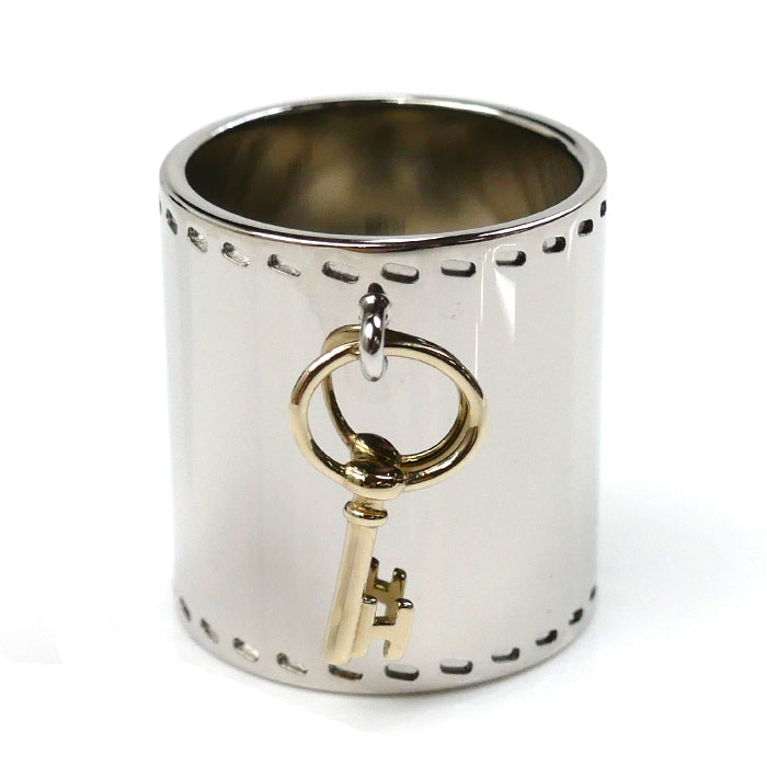 HERMES エルメス メタル GP キーチャーム スカーフリング 21.4g レディース 中古 極美品