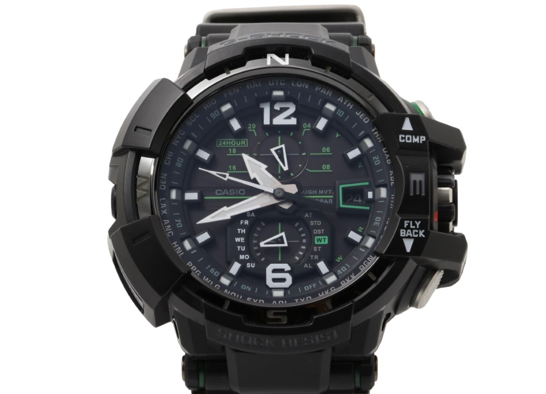 時計 G-SHOCK MASTER OF G - AIR GRAVITYMASTER 樹脂 GW-A1100-1A3JF アナログ ブラック メンズ時計 メンズウォッチ 高級【本物保証】