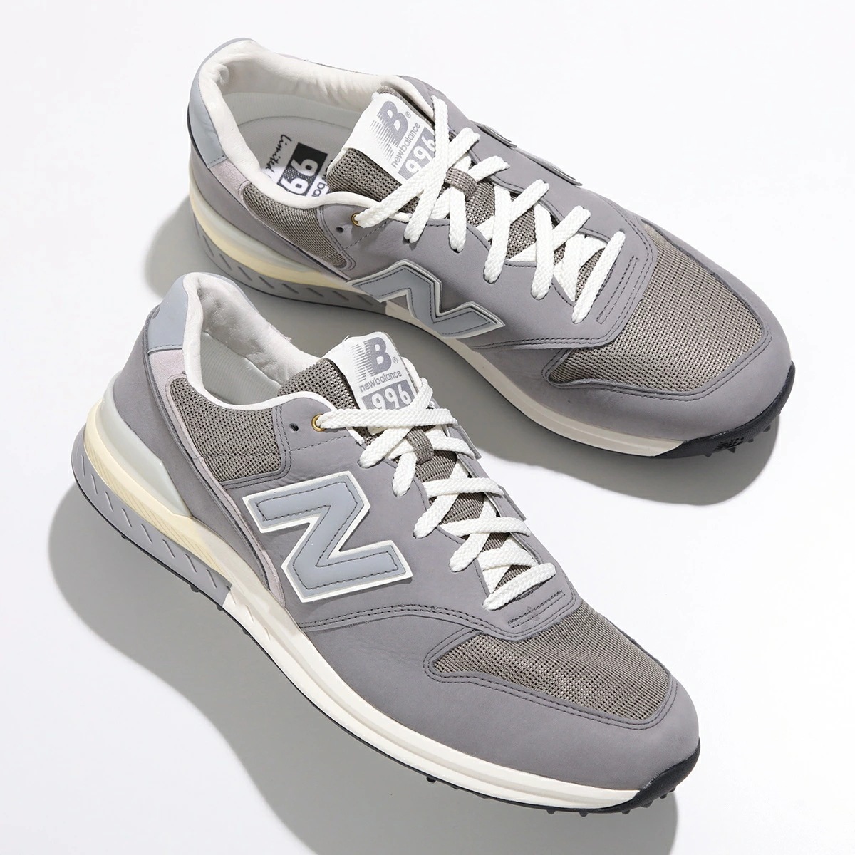 New Balance ニューバランス スニーカー GOLF ゴルフ MG996GY2 メンズ ローカット NBロゴ 防水 ヌバック メッシュ シューズ 靴 グレー