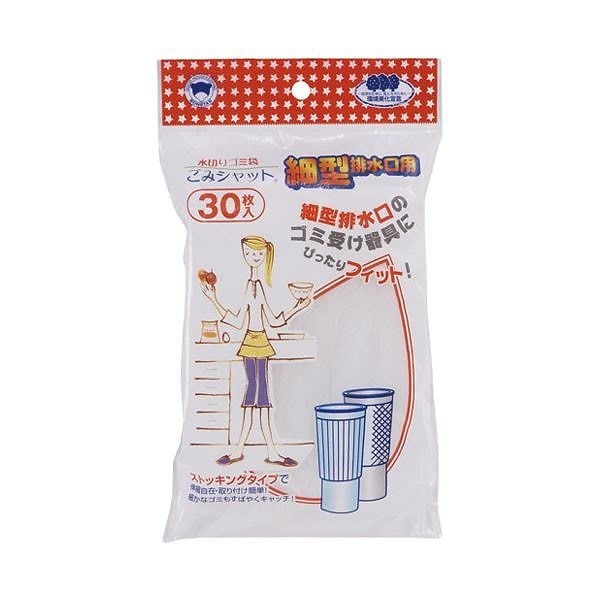 （まとめ） ボンスター ごみシャット細型排水口用ストッキング30枚[x30セット]
