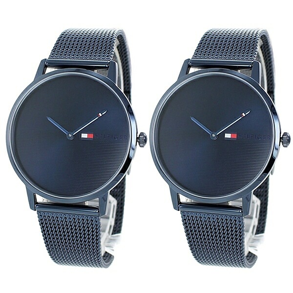トミーヒルフィガー オシャレ ブランド 腕時計 手表 お揃い ペアギフト ペアウォッチ 記念日 両親 結婚祝い 贈り物 メンズ レディース ネイビー ブレスレット 時計 ポイント消化