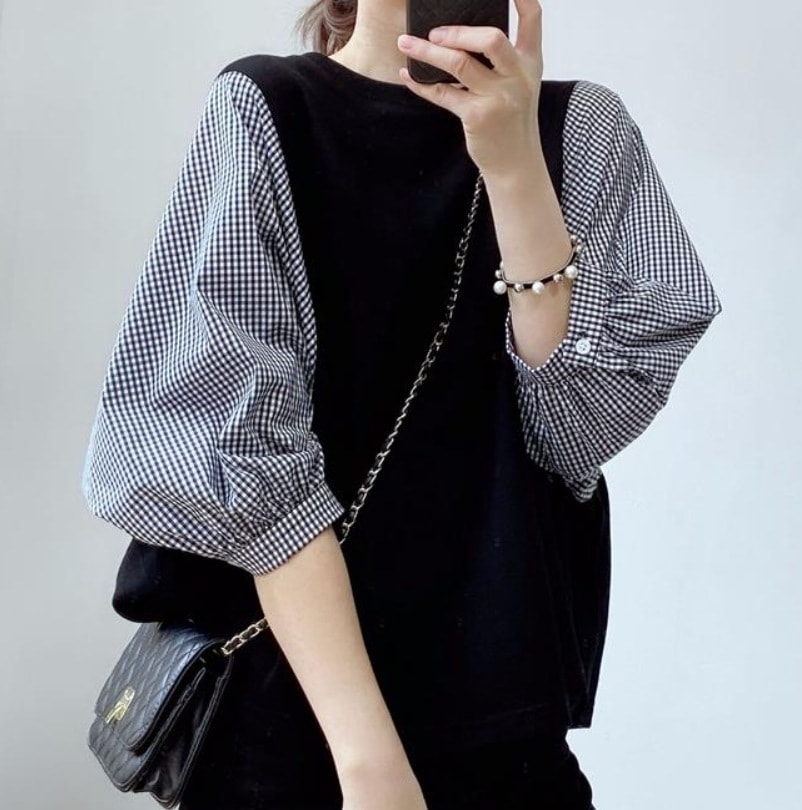 トップス デート カットソー ボリューム袖 シフォン 切り替えデザイン 可愛い きれいめ 上品 おしゃれ かっこいい 可愛い ラブリー キュート ガーリー クール モード系 セクシー