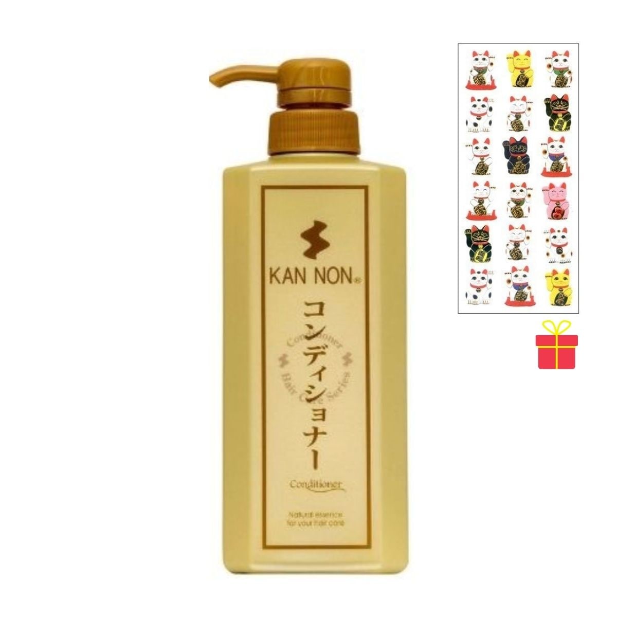 観音温泉 コンディショナー 700ml【2個セット】【金運招き猫シール1枚付】観音温泉水配合 はちみつ ヘアケア 温泉コスメ