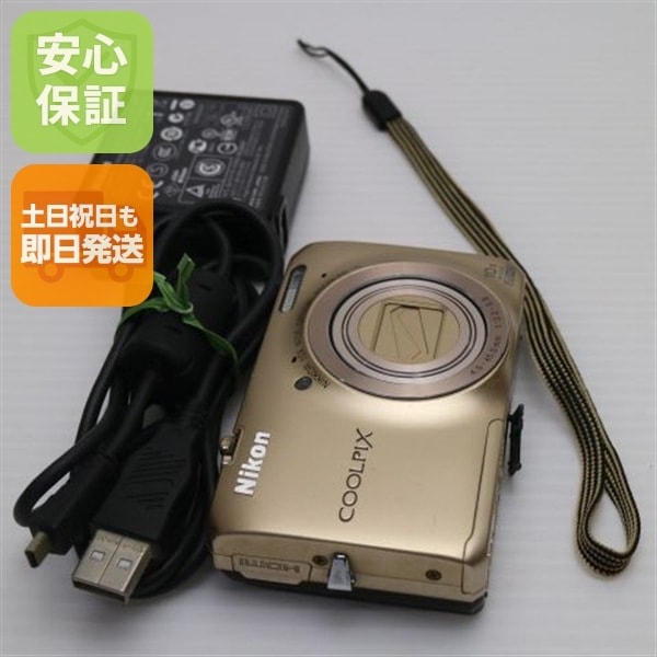 美品 COOLPIX S6300 エレガントゴールド デジカメ Nikon 128