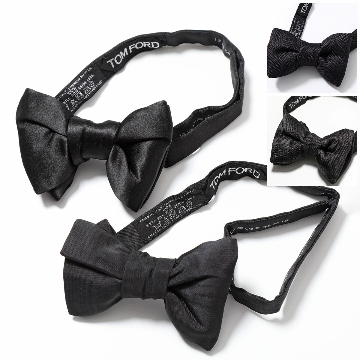 TOM FORD トムフォード 蝶ネクタイ SRM003 メンズ パピヨン シルク リボン ボウタイ サテン ヘリンボーン ジャガード カラー4色