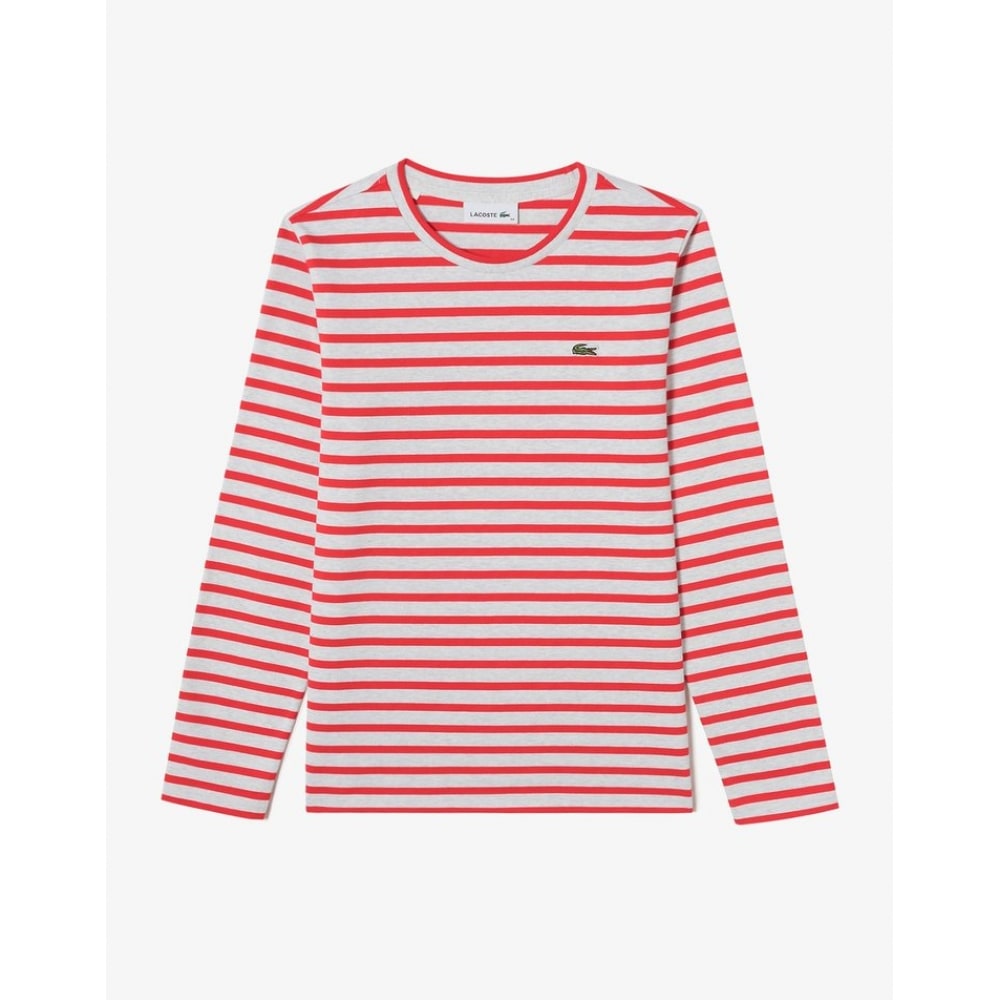 ラコステ女性用ストライプロングスリーブ T シャツ TF821E-54N 240
