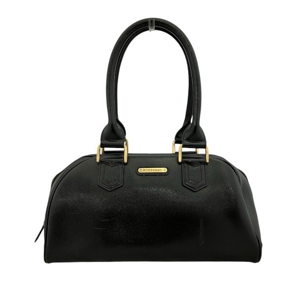 バーバリー Burberry レザー ブラック バッグ トートバッグ レディース【中古】