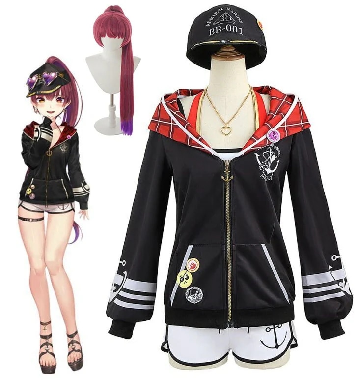 宝鐘マリン 水着 ウィッグ追加可 ほうしょうまりん 衣装 バーチャルYouTuber ホロライブ ハロウィン クリスマス 学園祭 文化祭 演出服 コスチューム ステージ服