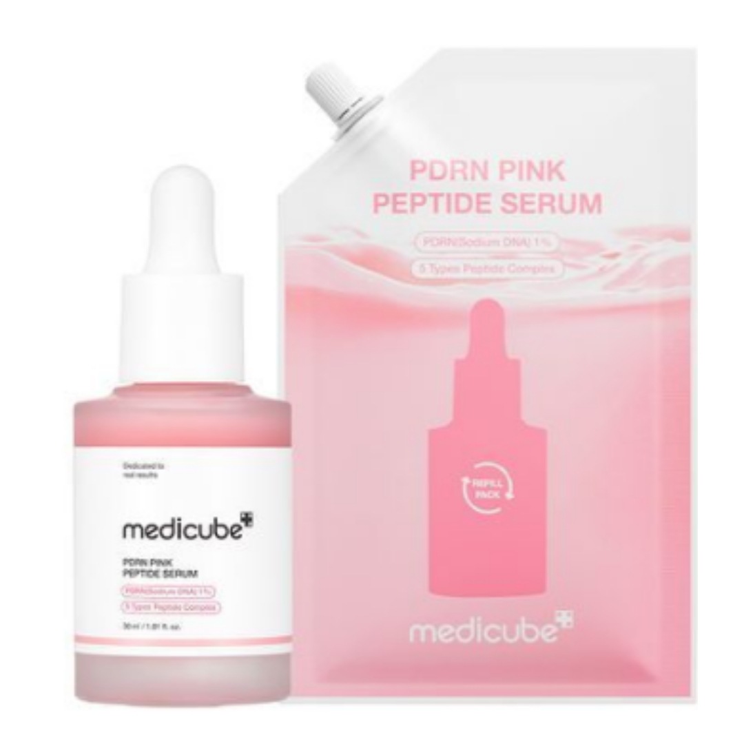 【総 80ML】【正品】 MEDICUBE PDRN ピンクペプチド アンプル 本品 30ML(+リフィル 50ML贈呈)