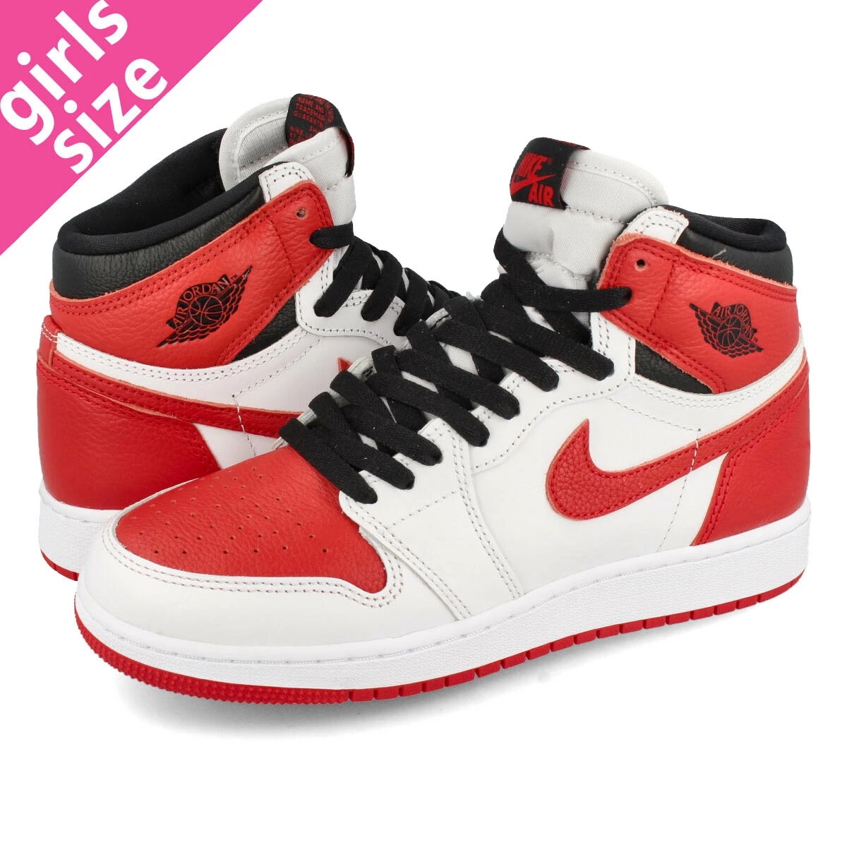 AIR JORDAN 1 RETRO HIGH OG GS WHITE/UNIVERSITY RED/BLACK 【HERITAGE】