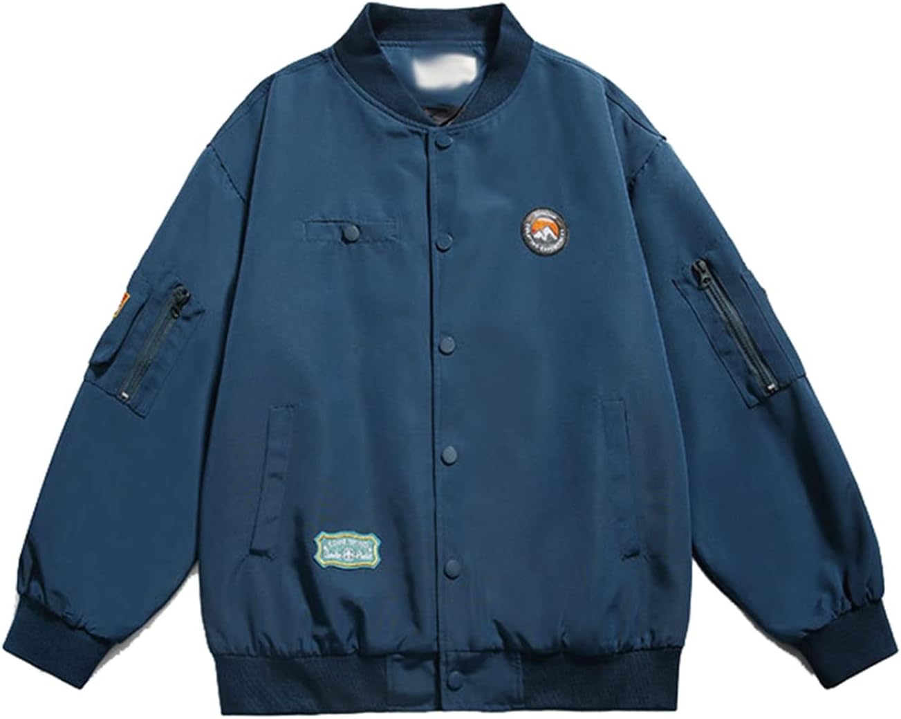 春秋 ジャケット メンズ 立ち襟 スタジアムジャンパー スタジャン 刺繍ワッペン 多ポケット カジュアル スタジャン ライトアウター 薄手 防寒 防風 おしゃれ 大きいサイズ 男女兼用 通勤