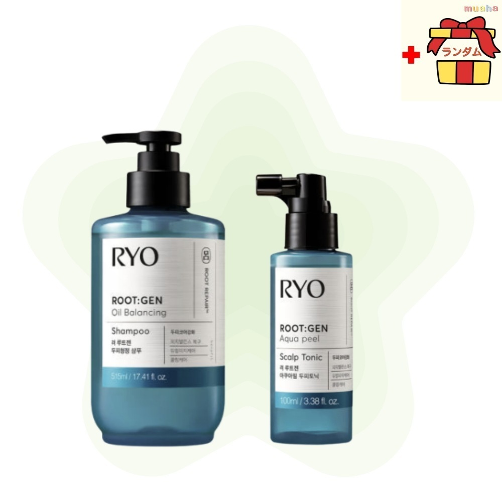 【新作】ルートジェン スカルプケア セット（クーリング 脂性頭皮用シャンプー 515ml＋アクアピール トニック 100ml）