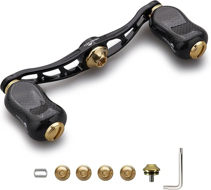 90mm リール ハンドル カーボンノブ搭載 シマノ SHIMANO ダイワ DAIWA アブ Abu 通用 ベイトリール Arch(90mmハンドル - 21mmノブ - ゴールド) 8,683円