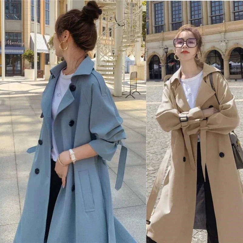 秋 トレンチコート レディース 韓国ファッション ゆったり ロングコート 英伦風 流行り 大人洒落 秋ジャケット 体型カバー アウター気質 百掛け 通勤30%までに制限 5,142円