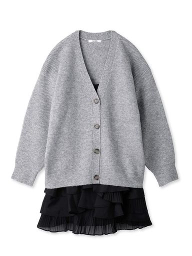 ニットカーデセットフリルキャミワンピース SWNO235184 レディース GRY 24,254円