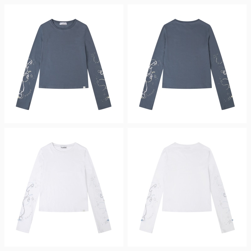 【TUOMIO】 DRAWING LONG SLEEVES : 2COLORS