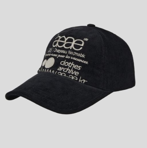 WEB LOGO コーデュロイ キャップ帽 ダークネイビー