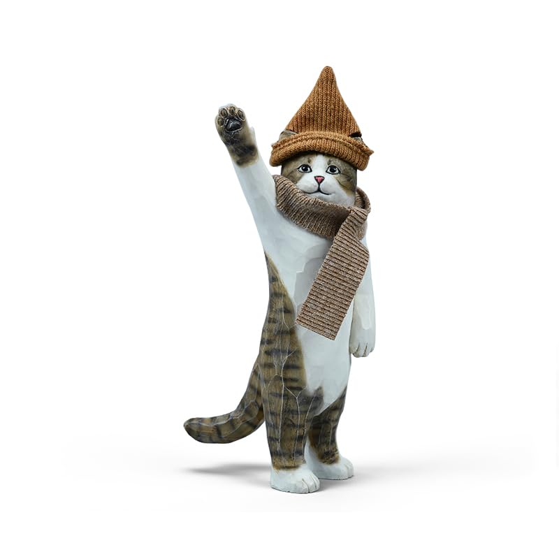 HEADCREST 猫 家猫 挨拶ネコ 5.0 木彫り フィギュア 13CM級 模型 可愛い ミニトイ リアル コレクター 樹脂 プラモデル 装飾 大人用 撮影道具 ネコ好き スタチュー 小物 置物 5,039円